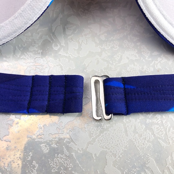 adidas Bandeau Bikini Top Navy, White, Teal, Bathing Suit Top. Size XL NWT - Picture 5 of 8